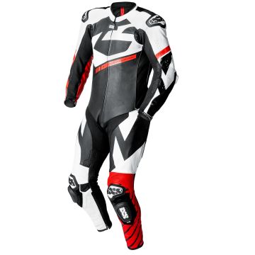 Leather Suit One-Piece iXS Ace 1.0 Black-White-Red