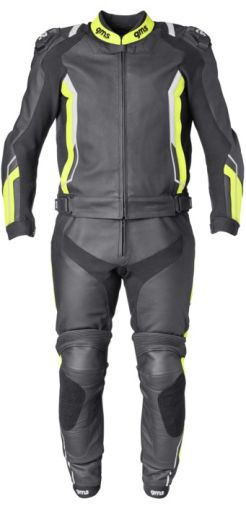 Leather Suit 2 pcs GMS GR-1 Black-Yellow-White