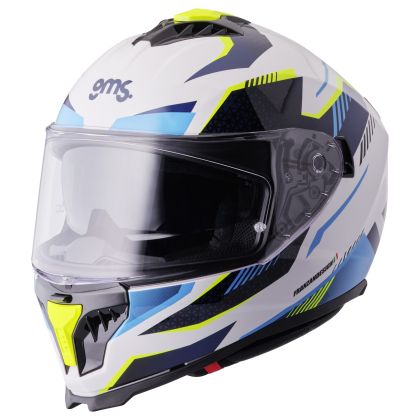 Helmet GMS Gelero White-blue-yellow