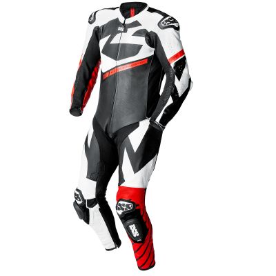 Leather Suit One-Piece iXS Ace 1.0 Black-White-Red