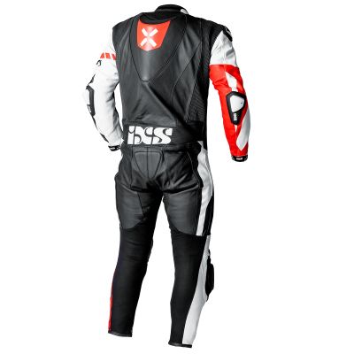 Leather Suit One-Piece iXS Ace 1.0 Black-White-Red