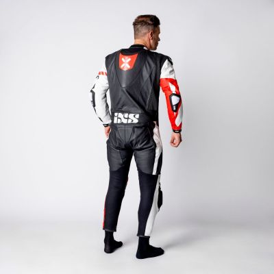 Leather Suit One-Piece iXS Ace 1.0 Black-White-Red