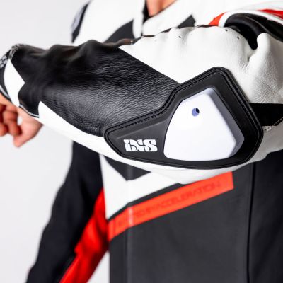 Leather Suit One-Piece iXS Ace 1.0 Black-White-Red
