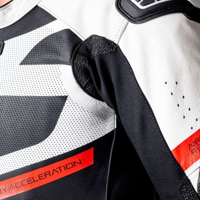 Leather Suit One-Piece iXS Ace 1.0 Black-White-Red