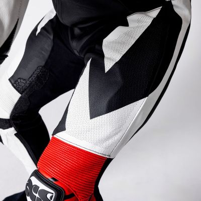 Leather Suit One-Piece iXS Ace 1.0 Black-White-Red