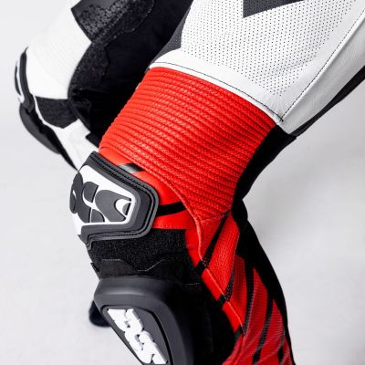 Leather Suit One-Piece iXS Ace 1.0 Black-White-Red