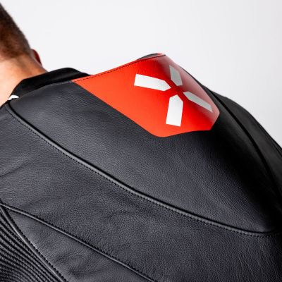 Leather Suit One-Piece iXS Ace 1.0 Black-White-Red