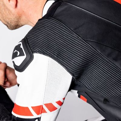 Leather Suit One-Piece iXS Ace 1.0 Black-White-Red