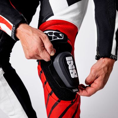 Leather Suit One-Piece iXS Ace 1.0 Black-White-Red