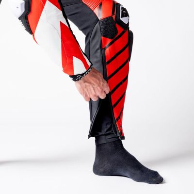 Leather Suit Two-Piece iXS Ace 1.0 Black-White-Red