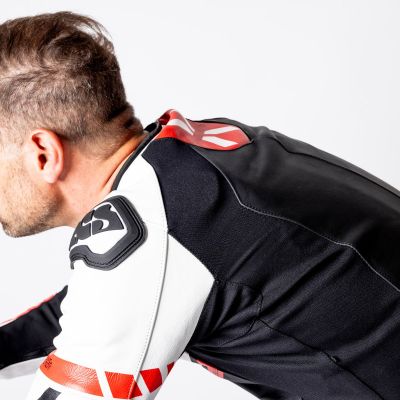 Leather Suit Two-Piece iXS Ace 1.0 Black-White-Red