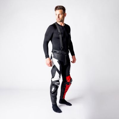 Leather Suit Two-Piece iXS Ace 1.0 Black-White-Red