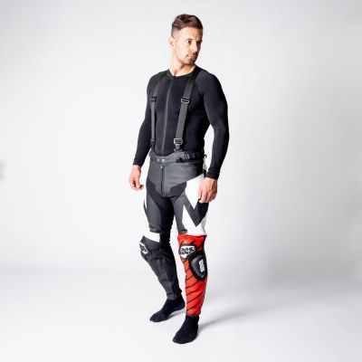 Leather Suit Two-Piece iXS Ace 1.0 Black-White-Red
