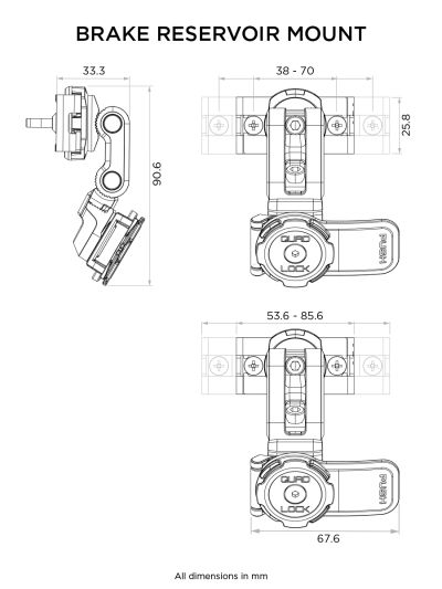 Стойка за спирачно казанче Quad Lock