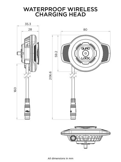 Quad Lock USB Wireless Charging Head