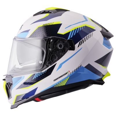 Helmet GMS Gelero White-blue-yellow