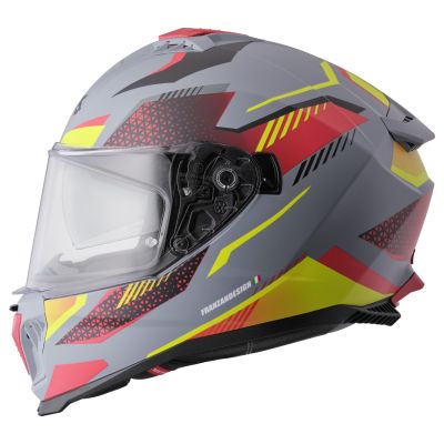 Каска GMS Gelero Matt gray-yellow-red