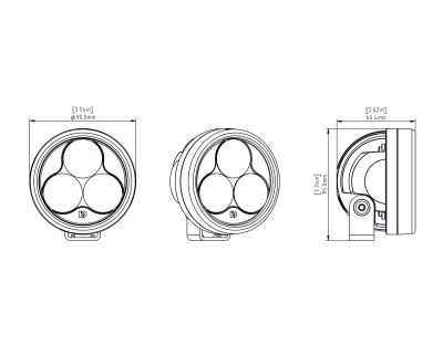 Denali D3 LED Driving Light Pod with DataDim™ Technology