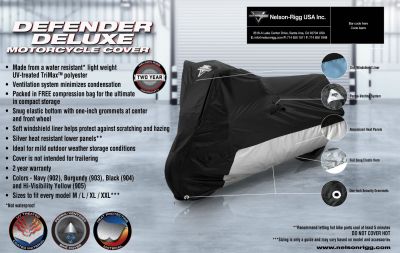 Покривало за мотор Nelson-Rigg Defender Deluxe Navy размер XXL